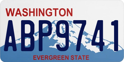 WA license plate ABP9741