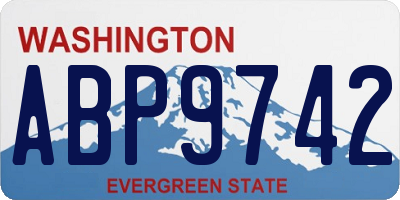 WA license plate ABP9742