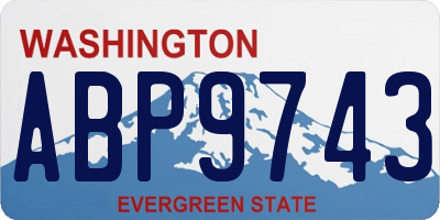 WA license plate ABP9743