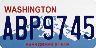 WA license plate ABP9745