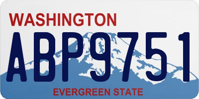 WA license plate ABP9751