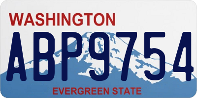 WA license plate ABP9754