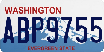 WA license plate ABP9755