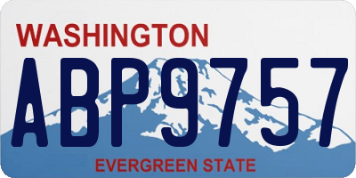 WA license plate ABP9757