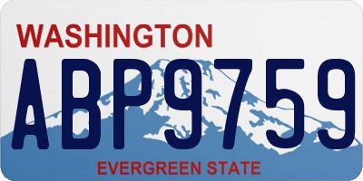 WA license plate ABP9759