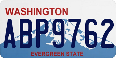 WA license plate ABP9762