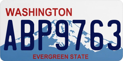 WA license plate ABP9763