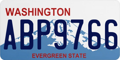 WA license plate ABP9766