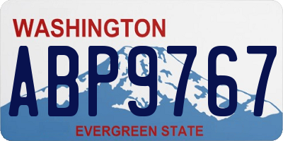 WA license plate ABP9767