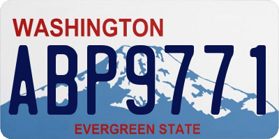 WA license plate ABP9771