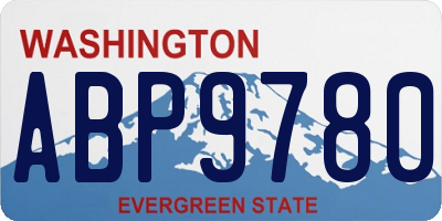 WA license plate ABP9780