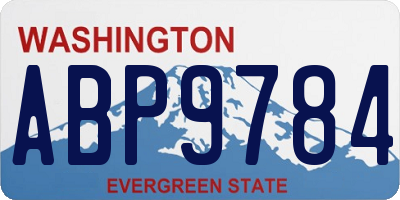 WA license plate ABP9784