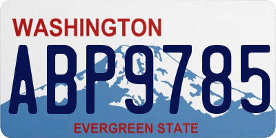 WA license plate ABP9785