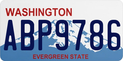 WA license plate ABP9786