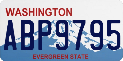 WA license plate ABP9795