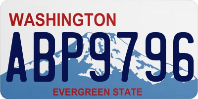 WA license plate ABP9796