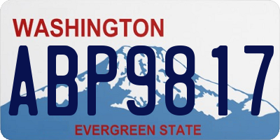 WA license plate ABP9817