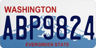 WA license plate ABP9824