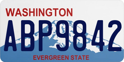 WA license plate ABP9842