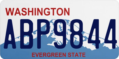 WA license plate ABP9844