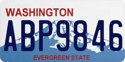 WA license plate ABP9846