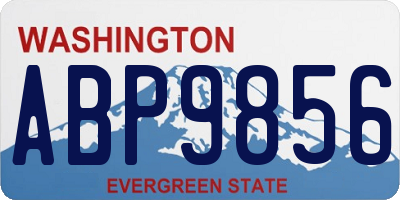 WA license plate ABP9856