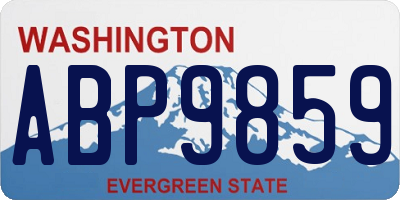 WA license plate ABP9859