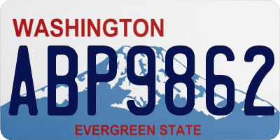 WA license plate ABP9862