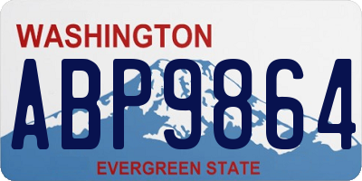 WA license plate ABP9864