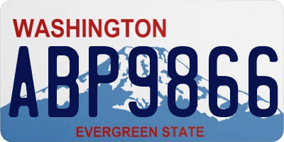WA license plate ABP9866