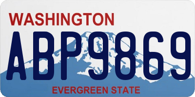 WA license plate ABP9869
