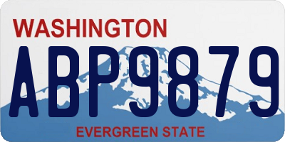 WA license plate ABP9879