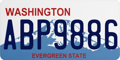 WA license plate ABP9886