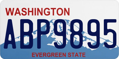 WA license plate ABP9895
