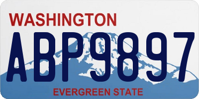 WA license plate ABP9897