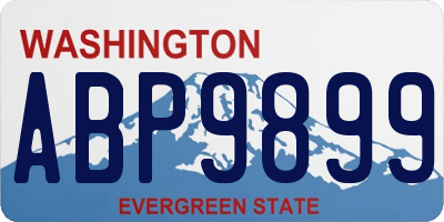 WA license plate ABP9899
