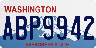 WA license plate ABP9942