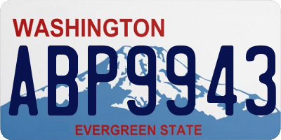 WA license plate ABP9943