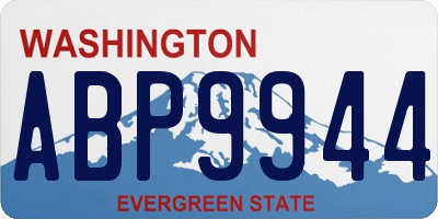 WA license plate ABP9944