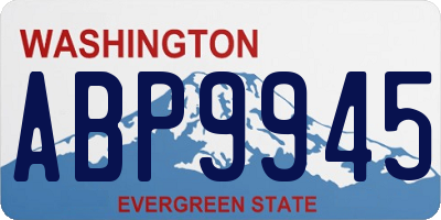WA license plate ABP9945