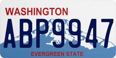 WA license plate ABP9947