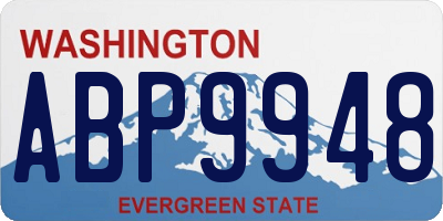 WA license plate ABP9948