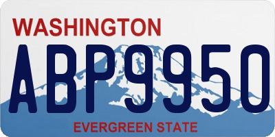 WA license plate ABP9950
