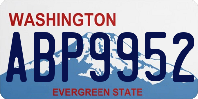 WA license plate ABP9952