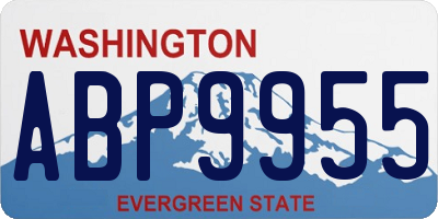 WA license plate ABP9955