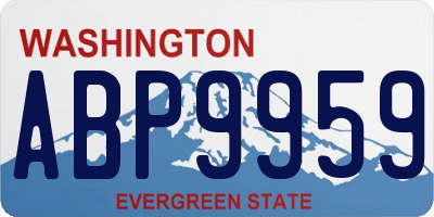 WA license plate ABP9959