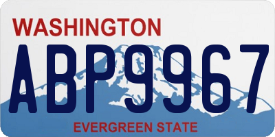 WA license plate ABP9967