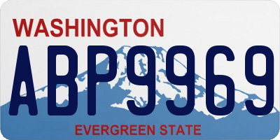 WA license plate ABP9969