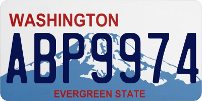 WA license plate ABP9974