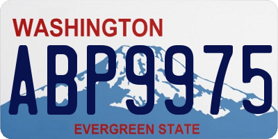 WA license plate ABP9975